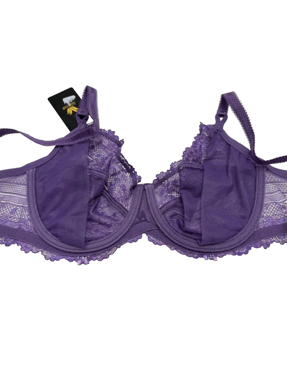 Wacoal Embrace Lace Underwire bra 34D Grape Compote - Picture 4 of 7